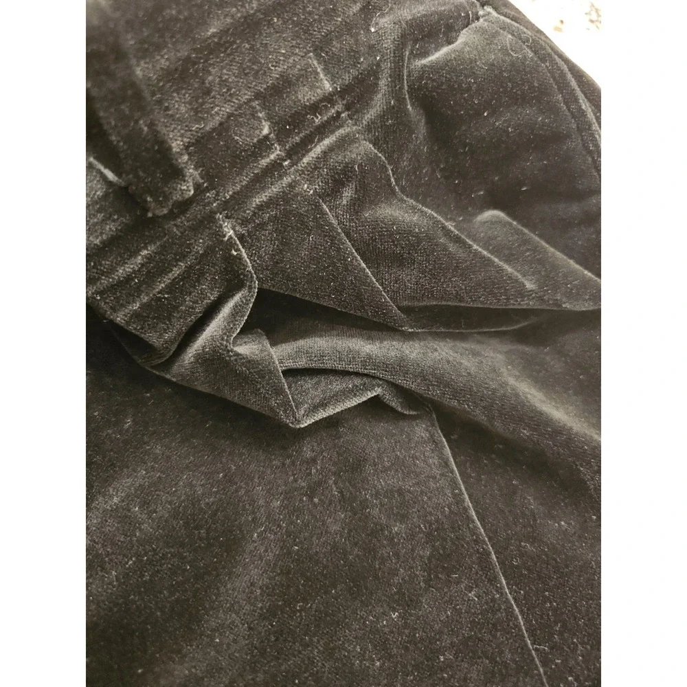 Falcone Suit Mens 50L 42x33 Solid Black VELVET Parsons Collar Vintage Union Made